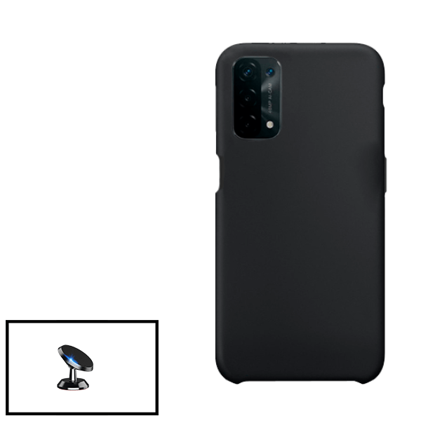 Kit Suporte Magnético de Carro + Capa Silicone Líquido para Oppo A54s
