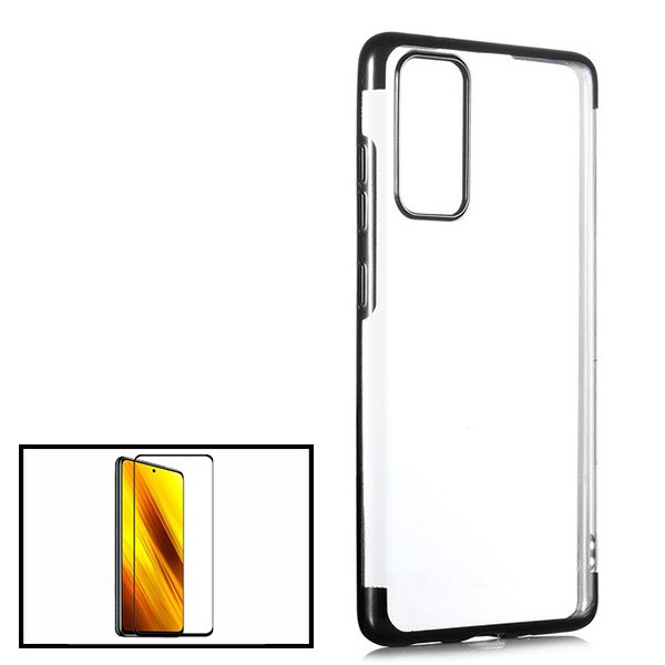Kit Vidro Premium Full Cover + Capa SlimArmor para Huawei Y7a - Preto