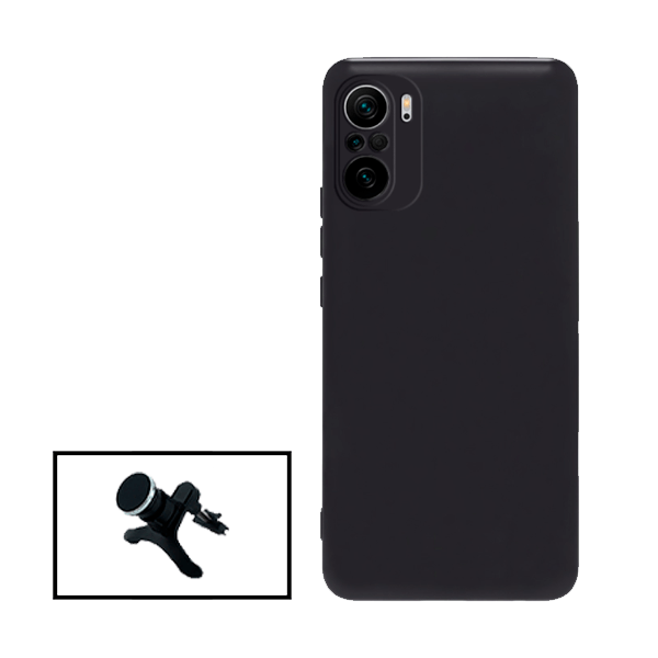 Kit Suporte Magnético Reforçado de Carro + Capa Silicone Líquido para Xiaomi 11T Pro