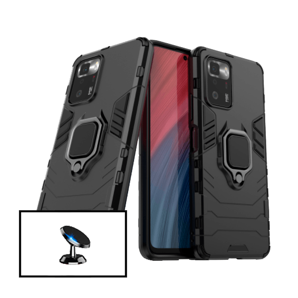 Kit Suporte Magnético de Carro + Capa 3X1 Military Defender para Xiaomi Poco X3 GT