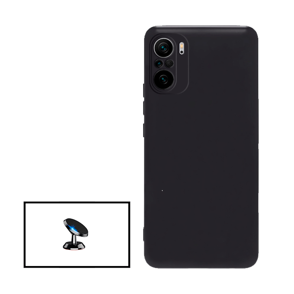 Kit Suporte Magnético de Carro + Capa Silicone Líquido para Xiaomi Poco X3 GT