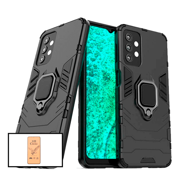 Kit Película CeramicGlass + Capa 3X1 Military Defender para Samsung Galaxy A52 5G
