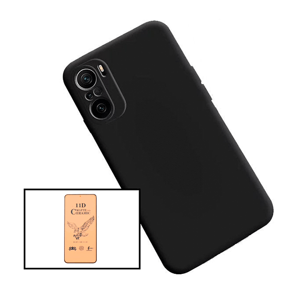 Kit Película CeramicGlass + Capa Silicone Líquido para Xiaomi Redmi Note 10 Pro