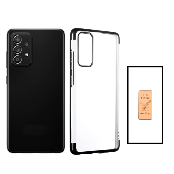 Kit Película CeramicGlass + Capa SlimArmor para Samsung Galaxy A52s 5G - Preto