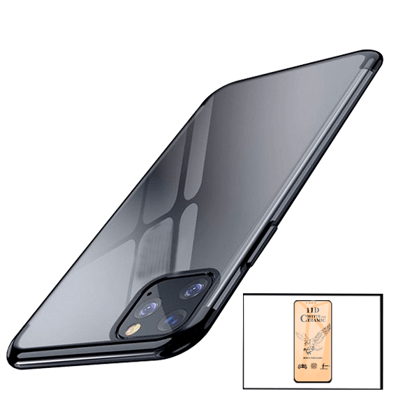 Kit Película CeramicGlass + Capa SlimShield para Apple iPhone 13 Pro Preto