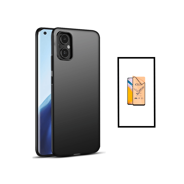 Kit Película CeramicGlass + Capa SlimShield para Oppo Reno8 Lite - Preto