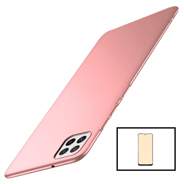 Kit Película CeramicGlass + Capa SlimShield para Samsung Galaxy A22 5G - Rosa