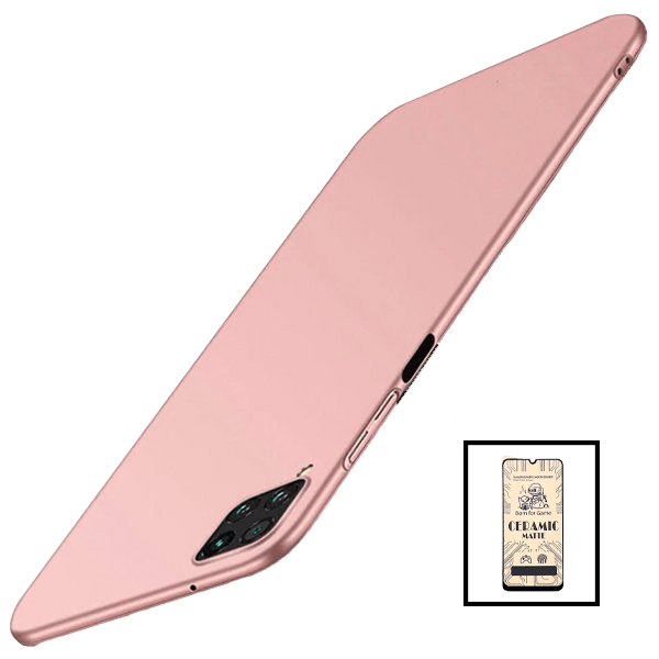 Kit Película CeramicGlass + Capa SlimShield para Samsung Galaxy M42 5G Rosa