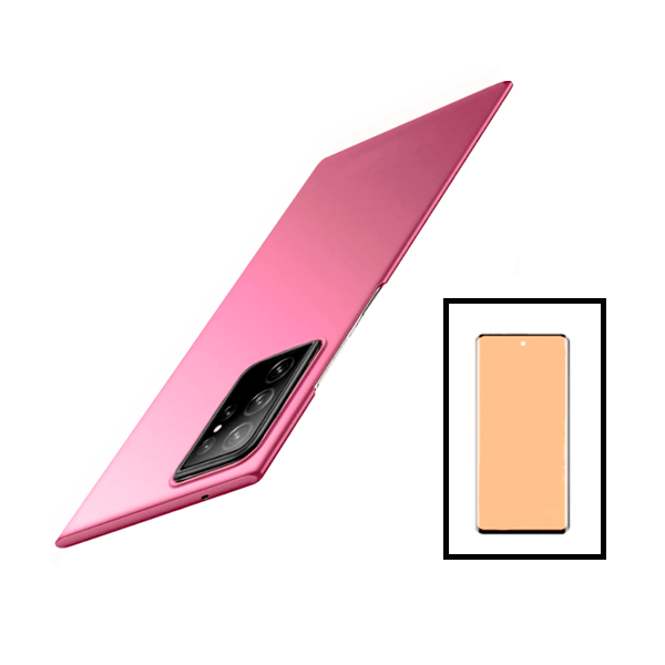 Kit Película CeramicGlass + Capa SlimShield para Samsung Galaxy S22 Ultra 5G - Rosa