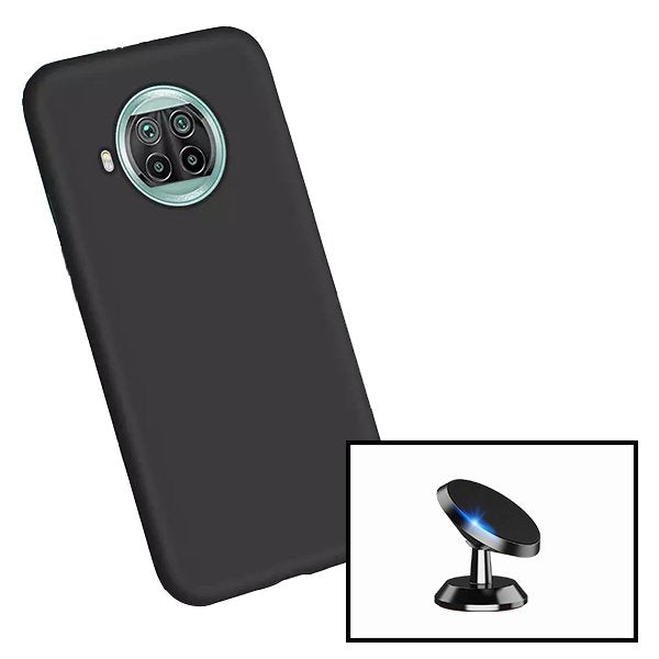Kit Suporte Magnético de Carro + Capa Silicone Líquido para Xiaomi Mi 10T Lite 5G