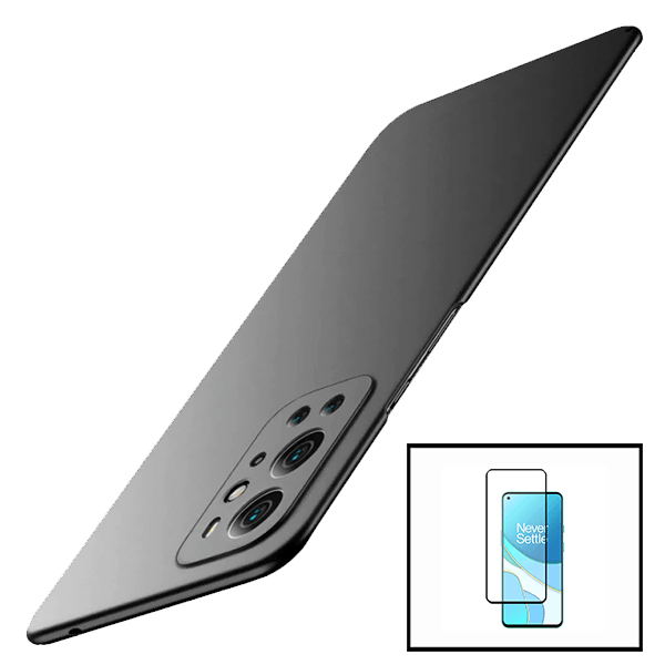 Kit Vidro Premium Full Cover + Capa SlimShield para OnePlus 9 Pro - Preto