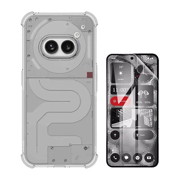 Kit Capa Superprotect Anti-Shock + Pelicula Hydrogel Frente para Nothing Phone (2a) - Transparente