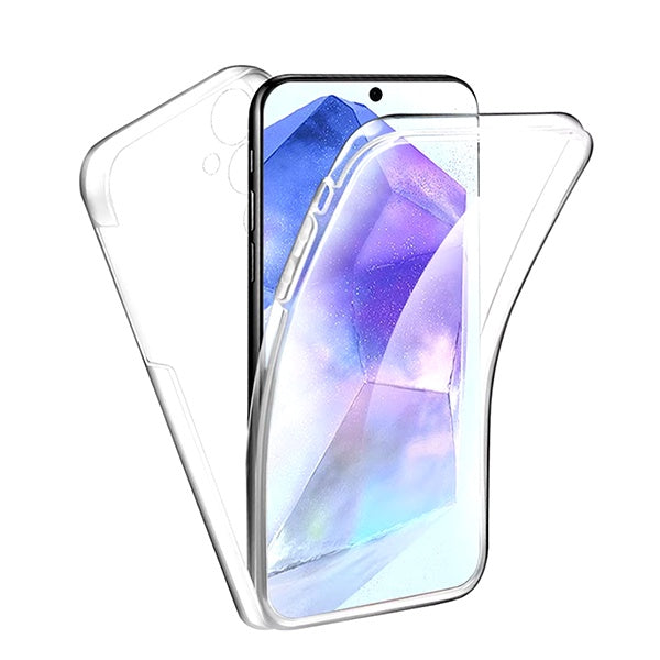 Kit Capa 360° Impact Protection + 1 Gripholder + 1 Suporte PHONECARE Para Samsung Galaxy S25 FE - Transparente/Branco