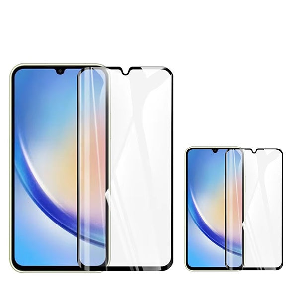 Kit 2 Vidros Temperados Premium Full Cover para Samsung Galaxy A06 - Transparente/Preto