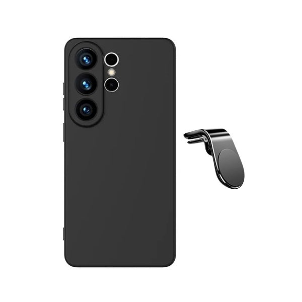 Kit Suporte L + Capa Silicone Líquido PHONECARE Para Samsung Galaxy S26 Ultra - Preto