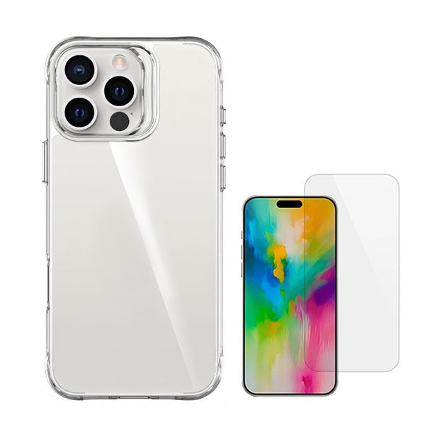 Kit Capa Superprotect Anti-Shock + Película de Vidro Clearglass para Apple iPhone 16 Pro - Transparente