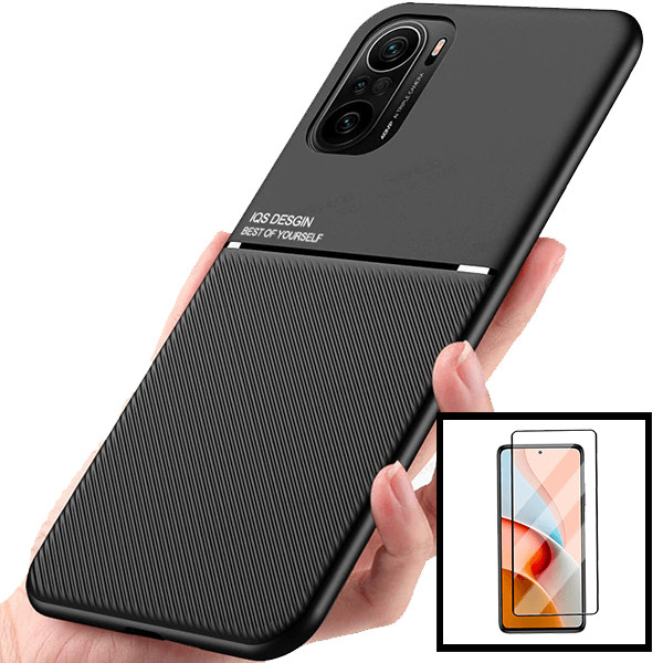 Kit Capa Magnetic Lux + 5D Full Cover para Xiaomi Redmi K40