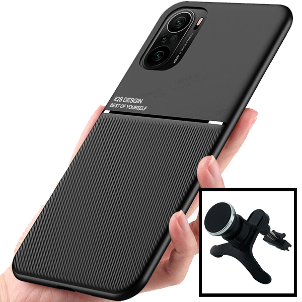 Kit Capa Magnetic Lux + Suporte Magnético de Carro Reforçado para Xiaomi Redmi K40