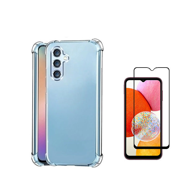 Kit Capa SuperProtect Anti-Shock + Vidro Premium Full Cover para Samsung Galaxy A05s - Transparente