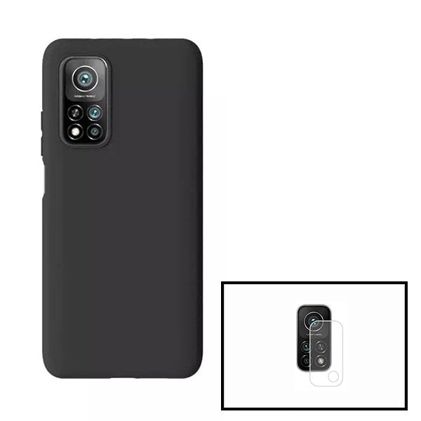 Kit Película de Câmara Traseira + Capa Silicone Líquido para Xiaomi Mi 10T Pro 5G