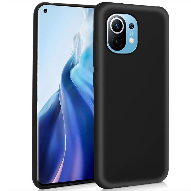Capa Silicone Líquido para Xiaomi Mi 11 Lite 5G NE - Preto