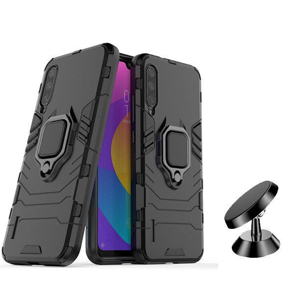 Kit Suporte Magnético de Carro + Capa 3X1 Military Defender para Xiaomi Mi A3