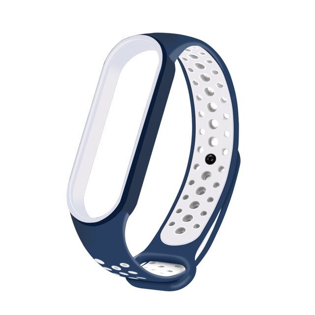 Bracelete SportyStyle para Amazfit Band 5 - Azul / Branco