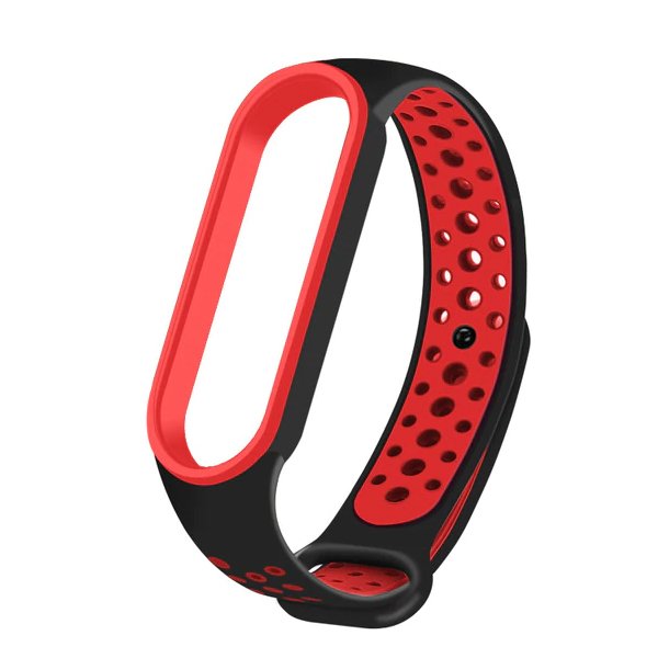 Bracelete SportyStyle para Amazfit Band 5 - Preto / Vermelho