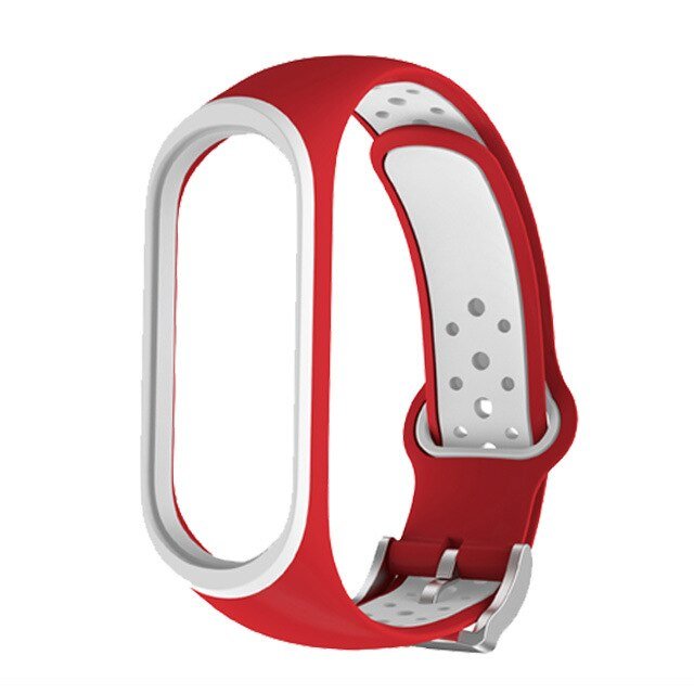 Bracelete SportyStyle para Xiaomi Mi Band 3 - Vermelho / Branco