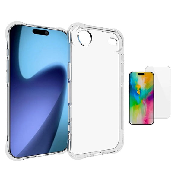 Kit Capa Superprotect Anti-Shock + Película de Vidro Clearglass PHONECARE Para Apple iPhone 17 Air - Transparente