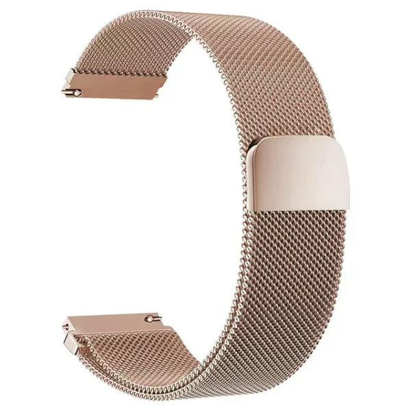 Bracelete Milanese Loop Fecho Magnético PHONECARE Para Garmin Venu 4 - 45 mm - Rosa Ouro