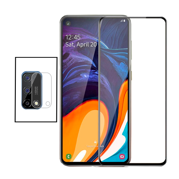 Kit Película de Camara Traseira + Vidro Premium Full Cover para Realme Narzo 30 Pro 5G