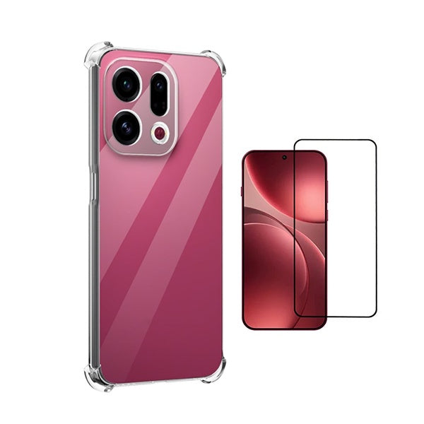 Kit Capa Superprotect Anti-Shock + Vidro Temperado PHONECARE Para Oppo Find X9 - Transparente