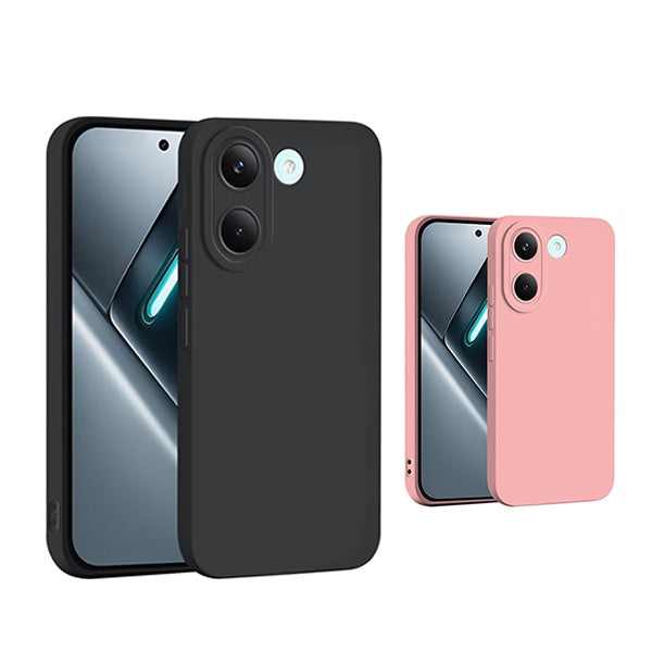 Kit 2x Capa Silicone Líquido PHONECARE Para Xiaomi Poco X8 Pro 5G - Preto / Rosa