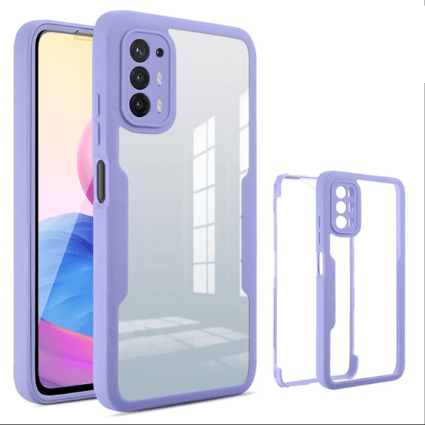 Capa Anti-Crash 360 Protection á Prova de Choque Frente e Verso para Oppo A94 5G - Roxo