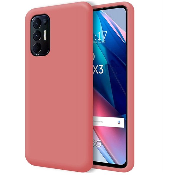Capa Silicone Líquido para Oppo Reno5 Pro+ 5G - Rosa