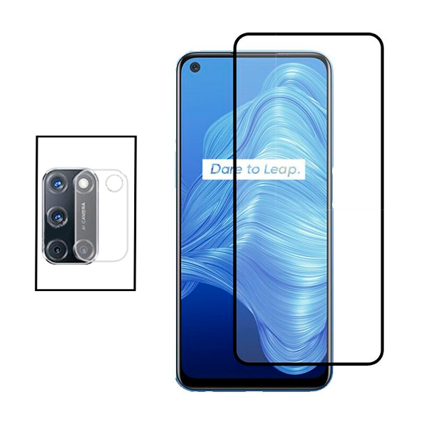 Kit Película de Camara Traseira + Vidro Premium Full Cover Curved para Oppo Reno5 Pro+ 5G