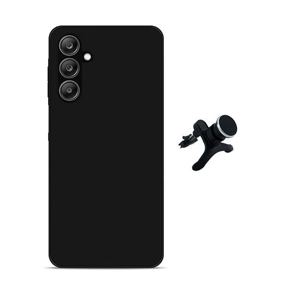 Kit Suporte Magnético Reforçado + Capa Silicone Líquido PHONECARE Para Samsung Galaxy A18 4G - Preto