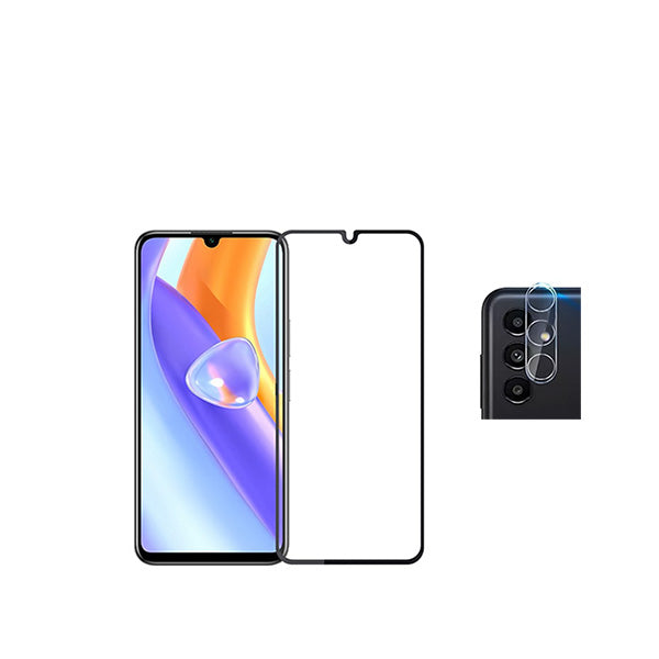 Kit Película de Camara Traseira + Vidro Premium Full Cover para Samsung Galaxy A15 5G - Transparente/Preto