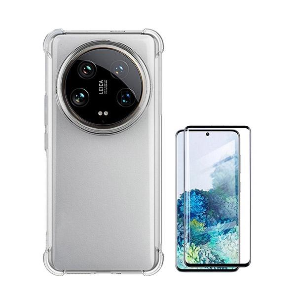 Kit Capa SuperProtect Anti-Shock +Película de Vidro Temperado Curved para Xiaomi 14 Ultra - Transparente