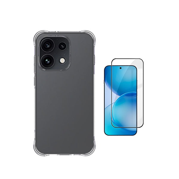 Kit Capa Superprotect Anti-Shock + Vidro Temperado PHONECARE Para Oppo Reno16 FS 5G - Transparente