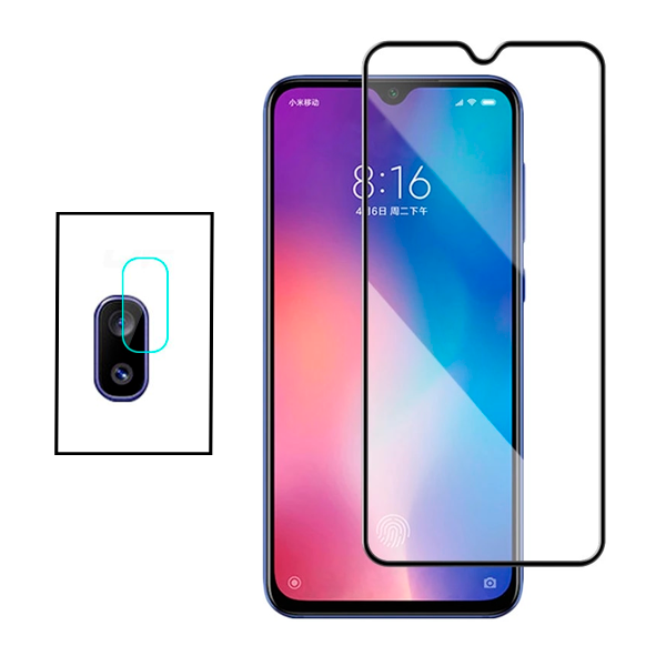 Kit Película de Camara Traseira + Vidro Premium Full Cover para Xiaomi Redmi 8A Dual