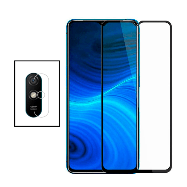 Kit Película de Camara Traseira + Vidro Premium Full Cover para Xiaomi Redmi 9A