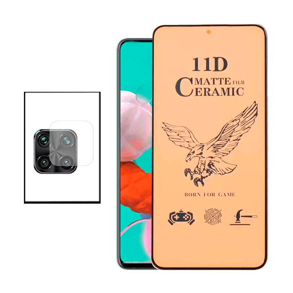 Kit Película CeramicGlass + Película de Camara para Xiaomi Poco M2 Pro