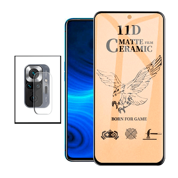 Kit Película CeramicGlass + Película de Camara para Xiaomi Redmi Note 10 Pro