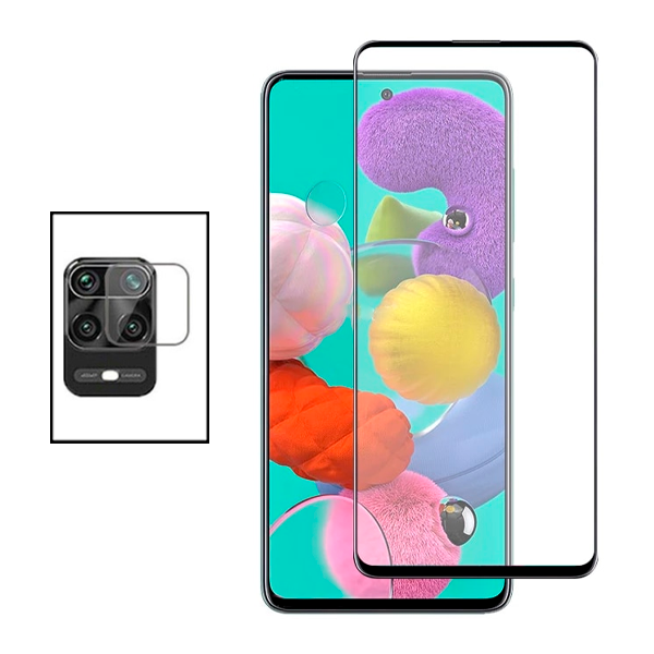 Kit Película de Camara Traseira + Vidro Premium Full Cover para Xiaomi Redmi Note 9s