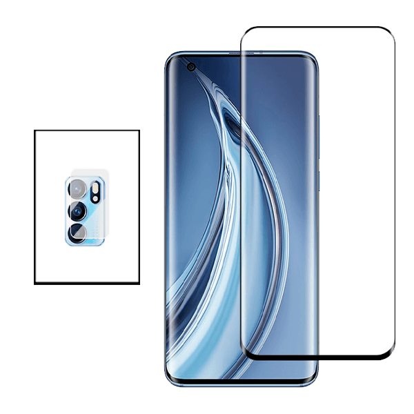 Kit Película de Camara Traseira + Vidro Premium Full Cover Curved para Oppo Reno6 Pro+ 5G