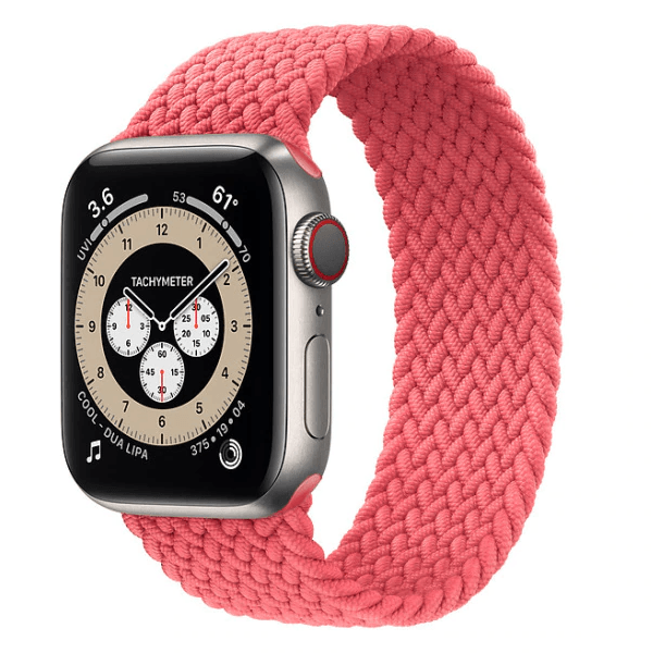 Bracelete Braided Solo NylonSense para Apple Watch Series 7 - 41mm (Pulso:142-152mm) - Rosa