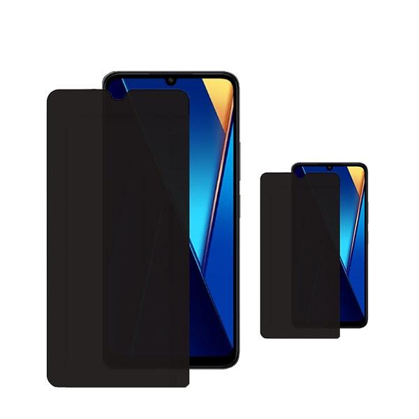 Kit 2 Películas de Vidro Anti-Spy para Xiaomi Redmi 13C 5G - Transperente/Preto