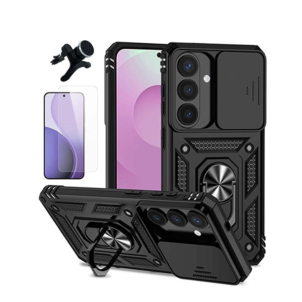 Kit Vidro Clearglass + Capa Magnetic Slide Window + Suporte Magnético Reforçado  PHONECARE Para Samsung Galaxy S26 + Plus - Preto